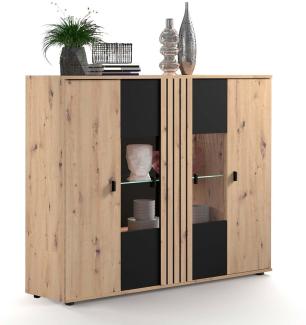 Highboard Solea - Artisan Eiche / Schwarz