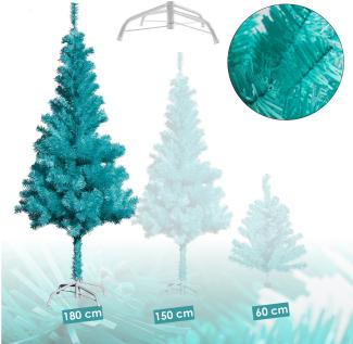 Künstlicher Weihnachtsbaum inkl. Ständer Tannenbaum Christbaum türkis 180cm