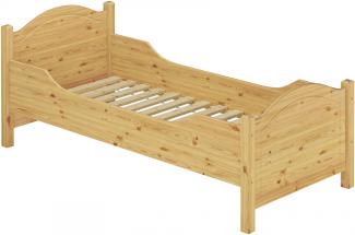 Erst-Holz Seniorenbett extra hoch 120x220 Überlänge Massivholz Einzelbett Komfortgröße Rollrost 60. 40-12-220