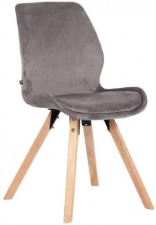 Stuhl Luna Samt (Farbe: grau)