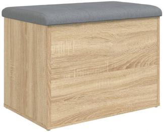 Sitzbank mit Stauraum, Holzwerkstoff, Sonoma-Eichen Optik, 62x42x45 cm