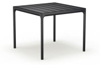 Outdoor Tisch FOUR Aluminium schwarz 90 x 90 cm