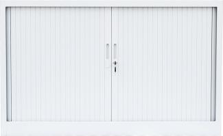 Querrollladenschrank Sideboard 120cm breit Stahl Büro Aktenschrank Rolladenschrank Weiß (HxBxT) 1050 x 1200 x 460 mm / 555137