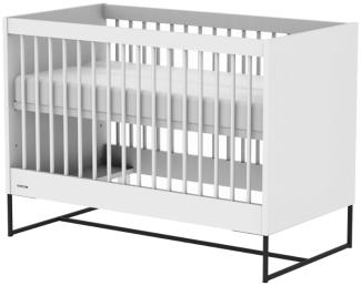 Kidsmill Modular 2 Babybett Mattweiß – Schwarz – 60 x 120 cm Weiß
