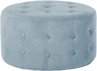 Pouf Samtstoff ⌀ 55 cm grau TAMPA