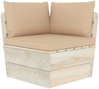 Palettensofa-Auflagen 3 Stk. Beige Stoff