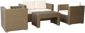 Konway Polyrattan FLORIDA Set Couch Sessel Lounge System Mokka Garten Outdoor