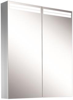 Schneider ARANGALINE LED Lichtspiegelschrank, 2 Doppelspiegeltüren, 60x70x12cm, 160. 460. 02. 41, Ausführung: CH-Norm/Korpus silber eloxiert - 160. 460. 01. 50