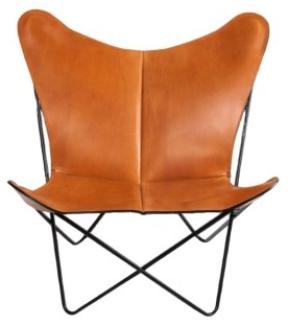 TRIFOLIUM Chair - Premiumsessel Stahl schwarz, Haselnuss