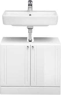 Waschbeckenunterschrank >Quickset 955< (BxHxT: 65x54x33 cm) in Weiß hochglanz
