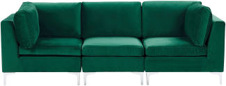 3-Sitzer Sofa Samtstoff grün EVJA