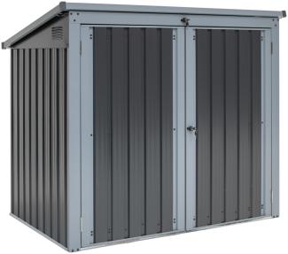 Westmann Stahl Mülltonnenbox und Gerätebox | Anthrazit | 101x158x134 cm