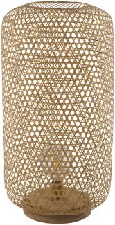 LED Stehleuchte, Bambus-Geflecht, Höhe 77 cm