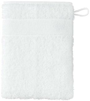 Feiler Handtücher Exclusiv mit Chenillebordüre | Waschhandschuh 15x20 cm | weiß