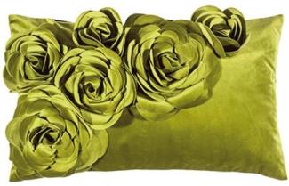 PAD Kissenhülle Samt Floral Light Green (30x50cm) 10154-G25-3050