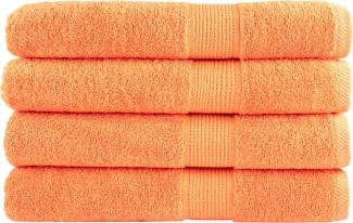 Premium-Handtücher 4 Stk. Orange 100x200 600g/m² 100% Baumwolle 137390