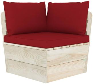 Palettensofa-Auflagen 3 Stk. Weinrot Stoff