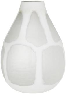 Casa Padrino Deko Glas Vase Weiß Ø 24 x H. 33 cm - Luxus Dekoration