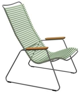 HOUE CLICK Relaxsessel Lounge Chair Bambusarmlehnen Stahlgestell Dusty green