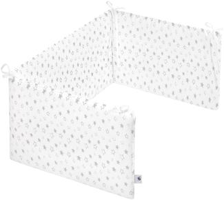 Zöllner 8270067300 Nestchen Comfort Soft für Babybett, 180 x 35 cm, Jersey-Baumwolle, Standard 100 by OEKO-Tex, Stella, weiß