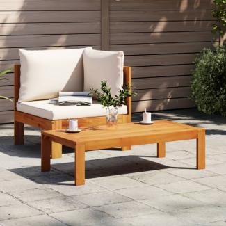 vidaXL 2-tlg. Garten-Sofa-Set mit Kissen Massivholz Akazie