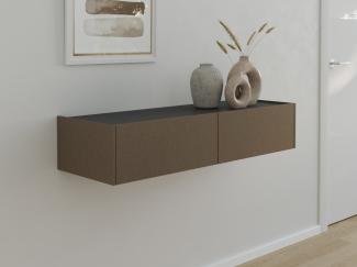 Hängekonsole Sideboard Urban Slimline 2 Push-to-open Einzüge Sand : Sand / Grafit