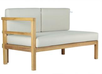 Ecksofa Pusiano Outdoor Gartensofa links Teak Massivholz von Teako Design