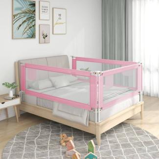 Kleinkind-Bettschutzgitter Rosa 160x25 cm Stoff