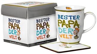 Kaffeebecher mit Untersetzer Beste/Bester. - Kaffeebecher Bester Papa