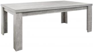 Tisch Esstisch Auszugstisch Küchentisch Funktionstisch ausziehbar MONZI Beton Grau Nb. 180 x 90 cm