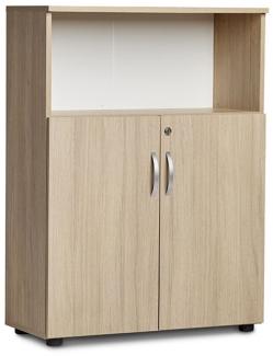 Büroschrank Ekoflex 800x1090 mm Eiche mit niedrigen Türen