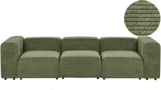 3-Sitzer Sofa Cord grün FALSTERBO