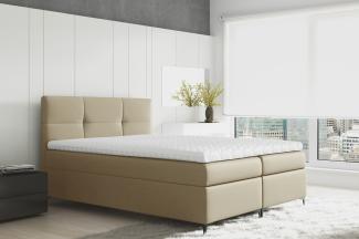 99rooms Nelson Boxspringbett Velours 120x200 cm Creme