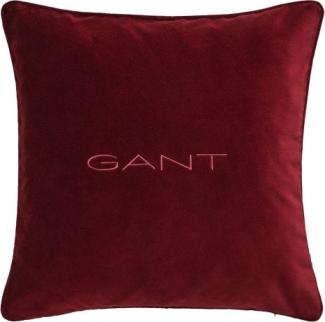 Gant Home Kissenhülle Velvet Cushion Samt Plumped Red (50x50cm) 853102601-604-50x50