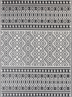 Outdoor Teppich schwarz 180 x 240 cm geometrisches Muster NARLI