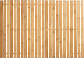 5five Simply Smart Badematte, Bambusmatte zum Aufrollen, Bambus, Braun, 40 x 60 cm, 174507