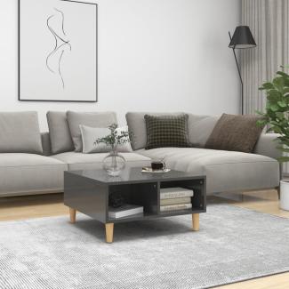 vidaXL Couchtisch Hochglanz-Grau 60x60x30 cm Spanplatte [805985]