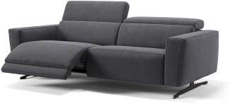 Sofanella 3-Sitzer ALESSO Stoff Sofa Stoffcouch in Dunkelgrau S: 190 Breite x 108 Tiefe