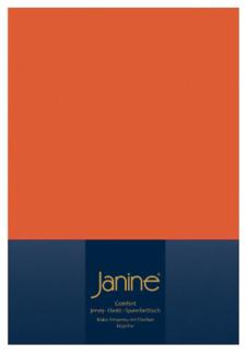 Janine 5002 Elastic-Jersey-Spannbetttuch 44 mandarine 140x200-160x220