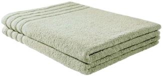 Handtuch Baumwolle Plain Design - Farbe: Hellgrün, Größe: 90x200 cm