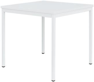 Schreibtisch Profi Besprechungstisch Büromöbel Verkaufstisch Computertisch 80 x 80 cm RAL 9003 weiß 331017