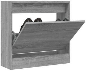 Schuhregal Grau Sonoma 60x21x57 cm Holzwerkstoff