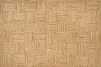 Teppich Jute beige 200 x 300 cm geometrisches Muster Kurzflor ESENTEPE