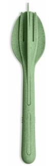 Koziol Besteck-Set 3-tlg. Klikk, To-Go-Besteck, Kunststoff, Nature Leaf Green, 4003703