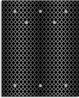 Queence Garderobe - "Charlotte" Druck auf hochwertigem Arcylglas inkl. Edelstahlhaken und Aufhängung, Format: 100x120cm