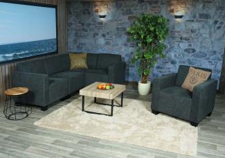 Modular Sofa-System Couch-Garnitur Lyon 4-1, Stoff/Textil ~ anthrazit-grau