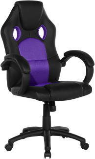 Bürostuhl schwarz / violett höhenverstellbar REST
