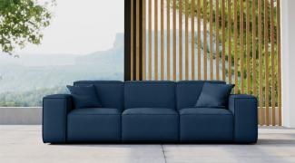 Gartensofa Loungesofa Sofa 3-Sitzer SUMMER wetterfester Stoff NXL Dunkelblau