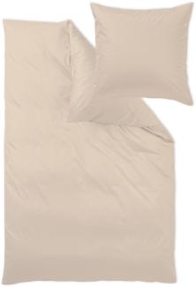 Curt Bauer Uni Mako-Satin Bettwäsche | 140x200 cm + 70x90 cm | beige