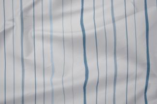 Hahn Haustextilien Baumwoll Summer-Set bleu Decke uni 150x220 cm + Kissenbezug gemustert 80x80 cm
